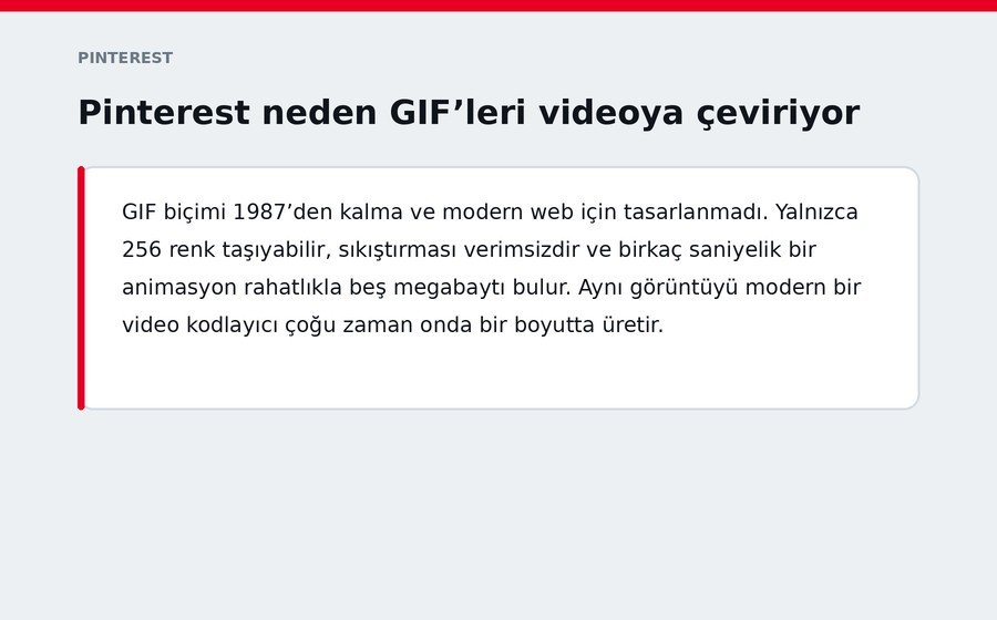 Pinterest neden GIF’leri videoya çeviriyor