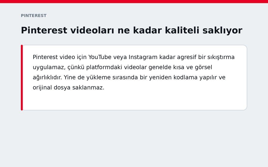 Pinterest videoları ne kadar kaliteli saklıyor