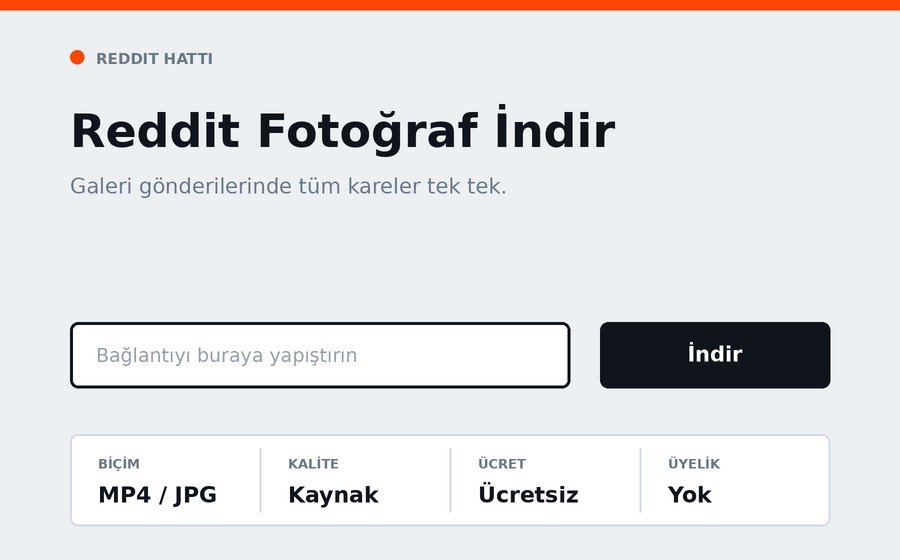 Reddit Fotoğraf İndir arayüzü