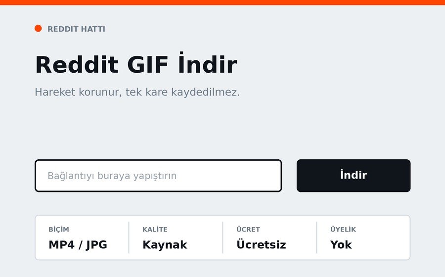 Reddit GIF İndir arayüzü