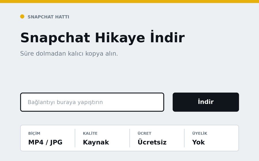 Snapchat Hikaye İndir arayüzü