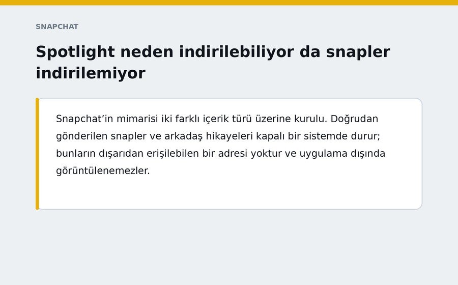 Spotlight neden indirilebiliyor da snapler indirilemiyor