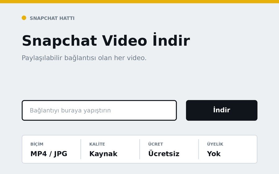 Snapchat Video İndir arayüzü