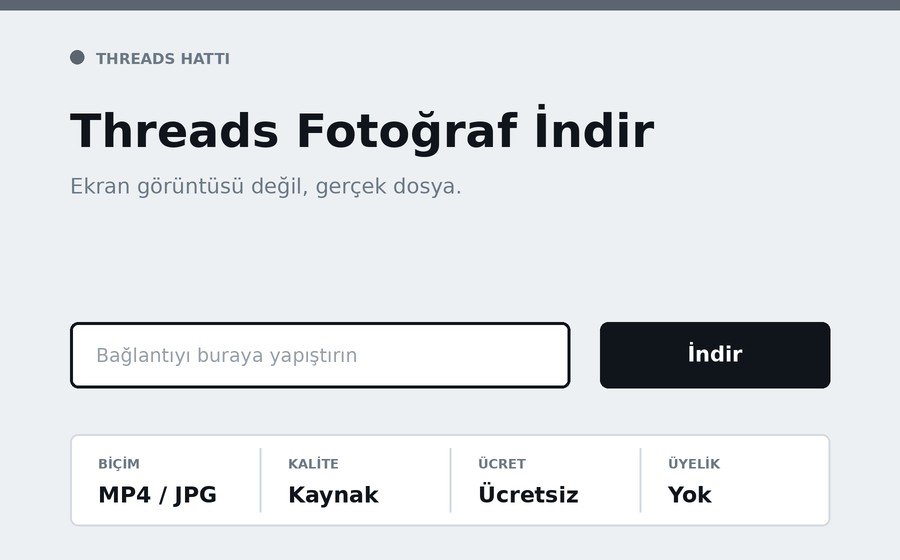 Threads Fotoğraf İndir arayüzü