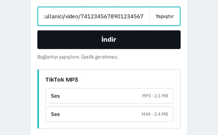 Bilgisayar — Yapıştırın ve sesi seçin