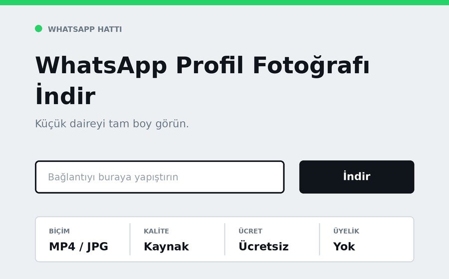 WhatsApp Profil Fotoğrafı İndir arayüzü