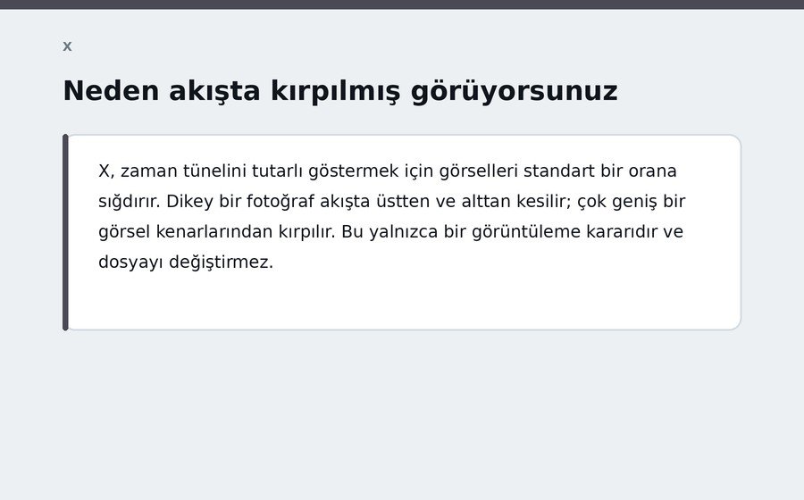 Neden akışta kırpılmış görüyorsunuz